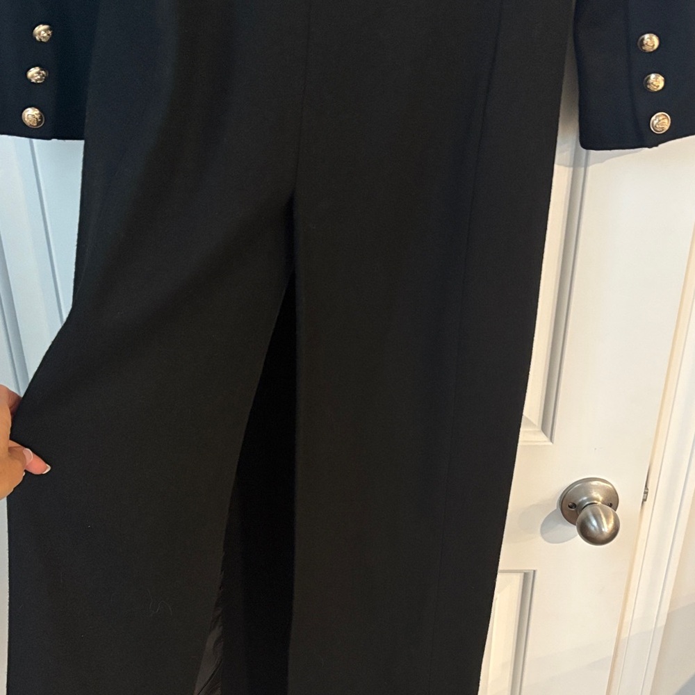Lioness Black Long Coat with Gold Buttons - Picture 6 of 7